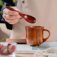 1 Piece Of Creative Jujube Wooden Water Cup Anti-fading And Environmentally Friendly Wooden Tea Cup Suitable For Families