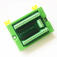 Arduino Nano DIN Rail Mount Screw Terminal Block Breakout Module