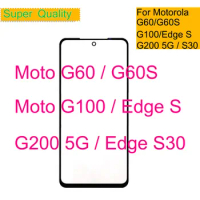 For Motorola Moto G60 G60S G100 G200 5G Touch Screen Front Outer Glass Panel For Moto Edge S S30 LCD Lens With OCA Glue