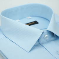 【金安德森】藍色暗紋吸排窄版長袖襯衫-fast