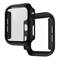 Case for Apple Watch 44mm 40mm 42mm 38mm PC Bumper Watch Cover for iWatch Series 6 5 4 3 SE 2 Glass Protector Film Accessories