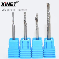 5pcs/lot,Freeshipping,CNC machine tool,solid carbide end mill cutter,acrylic,Left 1 flute end mill,PVC,MDF