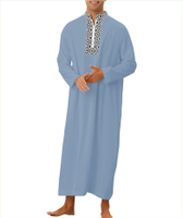 2023 Baju Zip Saku Jubah Panjang Longgar Lelaki Malaysia Timur Tengah Arab Dubai Baru Islam