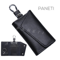 Gantungan Kunci Dompet STNK Mobil Motor Kulit Asli Zipper Key Wallet