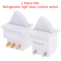Wholesale 1PC White 2/3Pin Refrigerator Door Lamp Light Switch Freezer Parts AC 5A 250V Universal Fridge Household Accessories