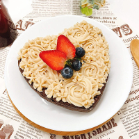 【樂活e棧】生日快樂造型-水果愛心巧克力蛋糕-6吋1顆(限卡 低澱粉 手作蛋糕)