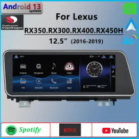 Android 13 Qualcomm For Lexus RX350 RX400 RX300 2019 CarPlay Car Radio Stereo GPS Navigation Multimedia Player Netflix HD Screen