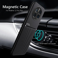 เคส Realme 12 Pro, ปกหนังแม่เหล็กในรถยนต์, กรอบนุ่ม, Funda On, สำหรับ Realme 12 Pro Plus และ Realme1