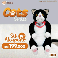 BONEKA KUCING HUTAN HITAM | SIT ALCAPONE | BONEKA BERGARANSI SEUMUR HIDUP | ISBON ISTANABONEKA