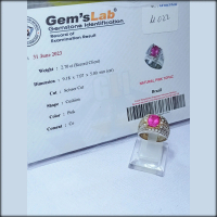 Cincin Batu Pink Topaz + Memo