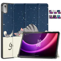 For Lenovo Tab P11 Case 2nd Gen tb350fu tb350xu 11.5" Cute Painted Magnetic Sleep Cover For Lenovo Tab P11 2nd Gen 2 Case Kids
