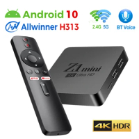 Original Z1 Mini ATV Smart TV Box Android 10 Allwinner H313 2GB 8GB Dual Wifi AndroidTV BT5.0 4K HD Set Top Box Media Player