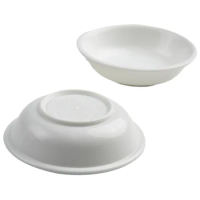 Sauce Plate Ound Bowl Portable Soy Sauce Painting Palette Spice Bowl Vinegar Bowl White Plastic For Restaurants