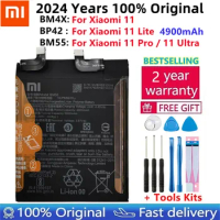 2024 Year 100% Original Xiaomi Battery BP42 BM4X BM55 For Xiaomi Mi 11 Mi11 Lite / Mi 11 / 11 Pro / 11 Ultra Replacement Bateria