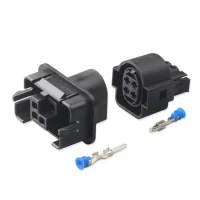 1 Set 4 Pin VW Auto Car Light Lamp Socket Automotive Waterproof Wire 3.5MM Female Male Connector Plug For Audi 1H0973734