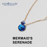 AURA ALLURE - Sapphire Blue Crystal Pendant, Mermaid's Serenade, Liontin Kristal Biru Safir, Crystal