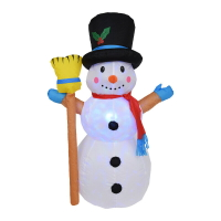 聖誕節裝飾 廠家供應爆款圣誕節充氣庭院裝飾禮品 1.2米充氣彩燈雪人充氣玩具 嘻哈戶外專營店