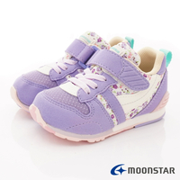 ★日本月星Moonstar機能童鞋HI系列寬楦頂級學步鞋款2121S29紫(中小童段)