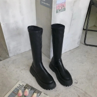 Bốt nữ Rebloom - Boot cổ cao 20cm và 32cm có khoá kéo nâng đế 5cm chất da 2 lớp dày dặn siêu xinh R.