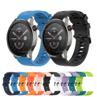 22mm Silicone Strap For Amazfit GTR 4/3 Pro/2 2E/47mm Smart Watchband Bracelet For Amazfit Bip 5/Pace/Stratos 2 2S 3 Band