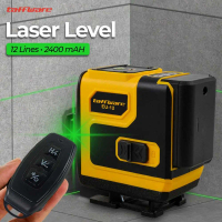 Laser Level 12 Lines Meteran Taffware Self Leveling Ground and Wall Garis Batas