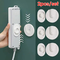 Wall-Mounted Holder Storage Hook Punch-free Plug Racks Extension Sockets Fixer Cable Wire Organizer Seamless Power Strip Holder