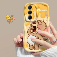 เคสโทรศัพท์ตลก Tom และ Jerry สำหรับ Samsung Galaxy A17 5G, A07 4G, A07 LTE, วัสดุ TPU อ่อน, เคสโทรศั