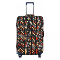 African Mudcloth Bogolan Boho Style Print Suitcase Cover Dust Proof Ethnic Tribal Art Luggage Protective Covers for 18-32 inch