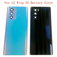 Back Battery Cover Rear Door Panel Housing Case For LG Wing 5G Battery Cover with Lens Frame Replacement Part