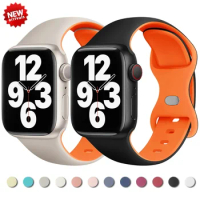 Silicone Strap for Apple Watch Band Ultra2 49mm 44mm 40mm 45mm 41mm 42mm 38mm Sport Bracelet Apple Watch Series 7 8 Se 3 4 5 6
