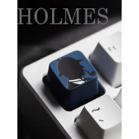 Sherlock Holmes ~ Penutup kekunci resin berbentuk Sherlock Holmes, detektif, literatur klasik, miste