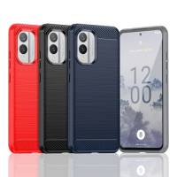 For Cover Nokia X30 5G Case For Nokia X30 5G Capas Shockproof Soft TPU Bumper Carbon Fiber Phone Cas