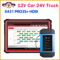 LAUNCH X431 PRO3S+ HDIII 10.1' 12V Car 24V Truck Full Functions Diagnostic Tools Auto OBD OBD2 Scanner Code Reader Scan Tool