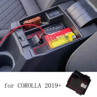 Car Central Armrest Box Storage Box for Toyota Corolla 2019 2020 CROSS SUV Center Console Accessories Black Coin Box
