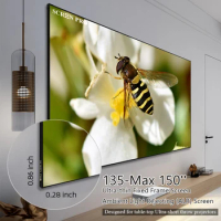New 135"/150" ALR CLR UST T Prism Grey Crystal Ambient Light Rejecting Frame Projection Screen for Ultra Short Throw Projector