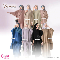 Quail Hijab - Zaverina One Set | One Set Raya | Baju Lebaran Lesti | Oversize Abaya Idul Fitri | Hok