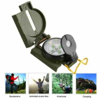 Kompas Militer Portable Lipat Metal Lensatic Compass