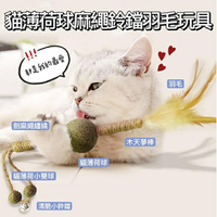 『台灣x現貨秒出』木天蓼貓薄荷劍麻羽毛鈴鐺寵物玩具 貓咪玩具 貓玩具 逗貓玩具 貓薄荷玩具