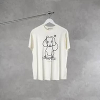 Kaos MARDI MERCREDI DOG DJANJI POSE BLACK CREAM TSHIRT REGULAR 100% ORIGINAL 54X66CM