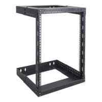 Sound Town 2-Post 15U Wall-Mount Open Frame Server and Network Equipment Rack with Adjustable Depth 12"-20" (ST2PWOR-A15U)