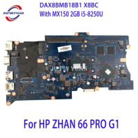 For HP ZHAN 66 PRO G1 Laptop Motherboard L02273-601 L02274-601 DAX8BMB18B1 X8BC Mainboard With MX150 2GB i5-8250U Tested