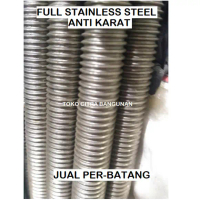as drat m 10 x 100 cm stainless long drat baut ulir panjang putih bolt