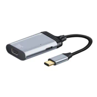 qywo USB3.1 USB-C Type C to Mini DP Displayport Monitor Converter Adapter 4K 2K 60hz with Female PD Power Port