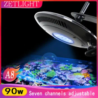 Zetlight UFO A8/Z8 90W WIFI Fish Tank Programable Saltwater Sea Water Aquarium LED Light Marine Lights Coral Reef Lighting