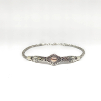 Gelang Brecelet Bangle Motif Bunga Anyaman Dengan Lapisan Emas 18K DItengah Perak Silver Bali Asli 9