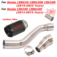 For Honda CBR650 CBR650R CB650R 2019 - 2021 2022 CB 650F CBR650F 2014 - 2018 Motorcycle Exhaust Modify Link Pipe Racing Muffler
