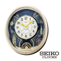 【SEIKO 精工】煙火摩天輪Hi-Fi音樂掛鐘QXM239S(6首音樂 SK048)