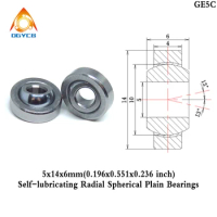 1pcs GE5C 5x14x6 Self-lubricating Radial Spherical Plain Bearing GE5UK GE5EC 5*14*6 Voron 2.4 Trident 3D Pinter Parts GE12C