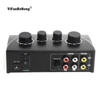 Portable Dual Mic Inputs Audio Sound Mixer For Amplifier &amp; Microphone Karaoke Ok Mixer Black EU Plug for Company