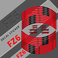 FZ6 Motorcycle Front Rear Tire Sticker Wheel Rim Film Border Reflective Waterproof Decals Sticker For FZ 6 fz6